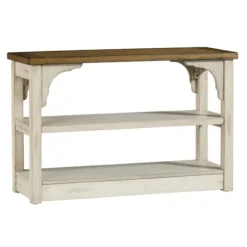Mary White And Natural Wooden Console Table-Kirkland's Home Best