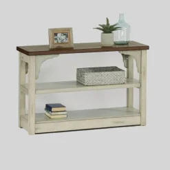 Mary White And Natural Wooden Console Table-Kirkland's Home Best