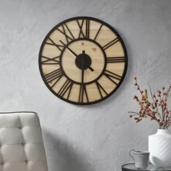 Mason Metal And Wood Wall Clock-Kirkland's Home Best Sale