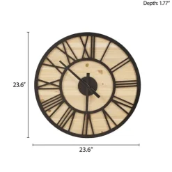Mason Metal And Wood Wall Clock-Kirkland's Home Best Sale