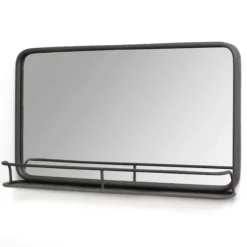 Mason Metal Mirror With Shelf, 24X14 In.-Kirkland's Home Best