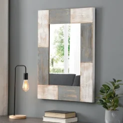 Mason Wood Planks Wall Mirror-Kirkland's Home Fashion
