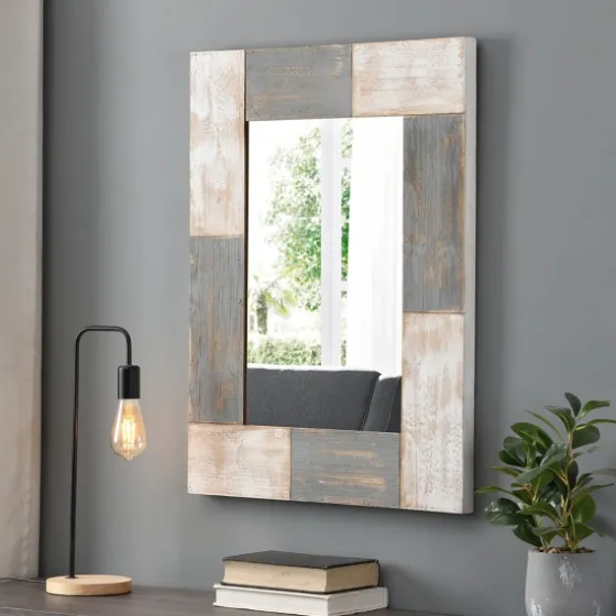 Mason Wood Planks Wall Mirror-Kirkland's Home Fashion