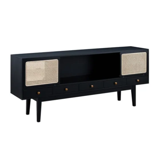 Matilda Midcentury Woven Cane Media Cabinet-Kirkland's Home Flash Sale