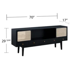Matilda Midcentury Woven Cane Media Cabinet-Kirkland's Home Flash Sale