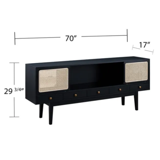 Matilda Midcentury Woven Cane Media Cabinet-Kirkland's Home Flash Sale