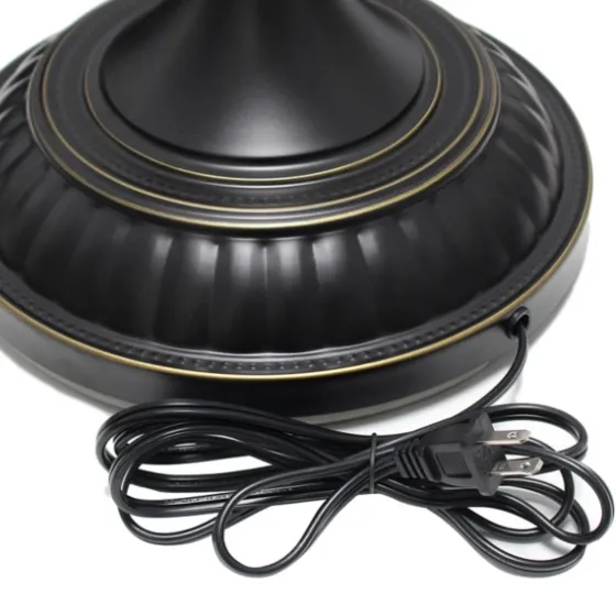 Matte Black And Amber Glass Torchiere-Kirkland's Home Best Sale