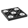 Matte Black And White Wooden Tic Tac Toe Board-Kirkland's Home Fashion