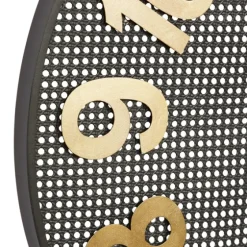 Matte Black Iron Wall Clock, 32 In.-Kirkland's Home Clearance