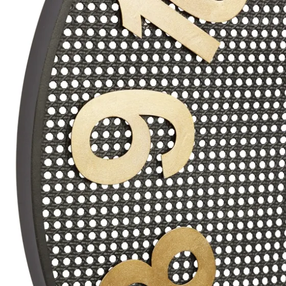 Matte Black Iron Wall Clock, 32 In.-Kirkland's Home Clearance
