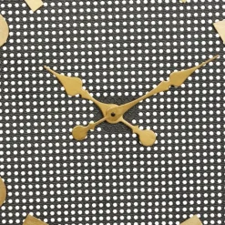 Matte Black Iron Wall Clock, 32 In.-Kirkland's Home Clearance