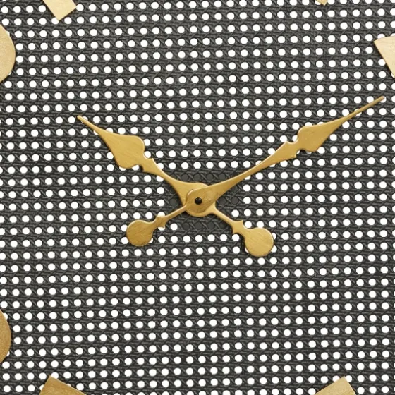 Matte Black Iron Wall Clock, 32 In.-Kirkland's Home Clearance