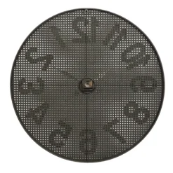 Matte Black Iron Wall Clock, 32 In.-Kirkland's Home Clearance