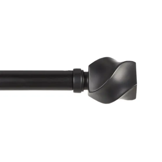 Matte Black Modern Twist Curtain Rod, 120 In.-Kirkland's Home Cheap