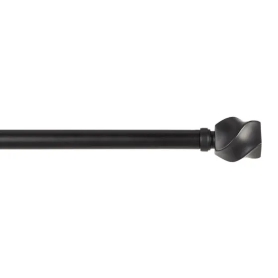 Matte Black Modern Twist Curtain Rod, 120 In.-Kirkland's Home Cheap