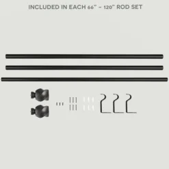 Matte Black Modern Twist Curtain Rod, 120 In.-Kirkland's Home Cheap