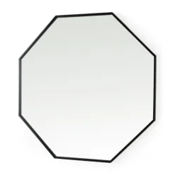Matte Black Octagonal Wall Mirror-Kirkland's Home Hot