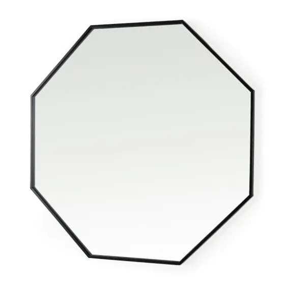 Matte Black Octagonal Wall Mirror-Kirkland's Home Hot