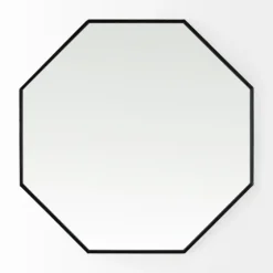 Matte Black Octagonal Wall Mirror-Kirkland's Home Hot