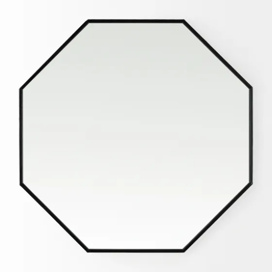 Matte Black Octagonal Wall Mirror-Kirkland's Home Hot