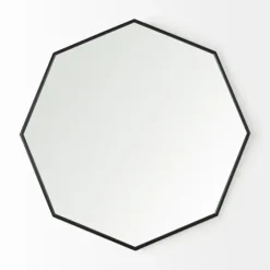 Matte Black Octagonal Wall Mirror-Kirkland's Home Hot