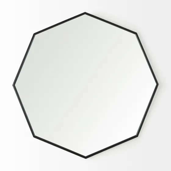 Matte Black Octagonal Wall Mirror-Kirkland's Home Hot