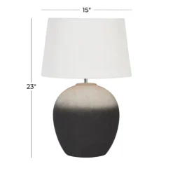Matte Black Ombre Textured Table Lamp, 23 In.-Kirkland's Home Best