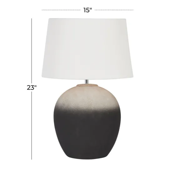 Matte Black Ombre Textured Table Lamp, 23 In.-Kirkland's Home Best