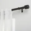 Matte Black Rhys Cylinder Curtain Rod, 72 In.-Kirkland's Home Discount