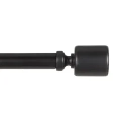 Matte Black Rhys Cylinder Curtain Rod, 72 In.-Kirkland's Home Discount
