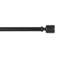 Matte Black Rhys Cylinder Curtain Rod, 72 In.-Kirkland's Home Discount