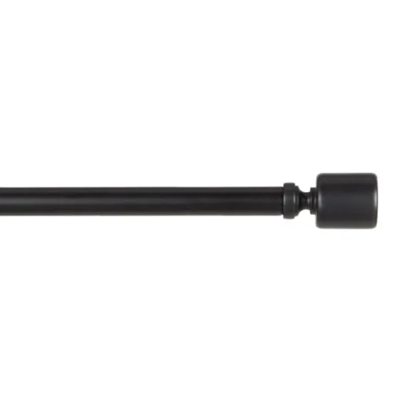 Matte Black Rhys Cylinder Curtain Rod, 72 In.-Kirkland's Home Discount