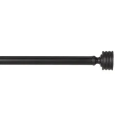 Matte Black Stacked Cylinder Curtain Rod, 120 In.-Kirkland's Home Online