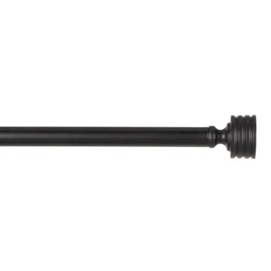 Matte Black Stacked Cylinder Curtain Rod, 120 In.-Kirkland's Home Online