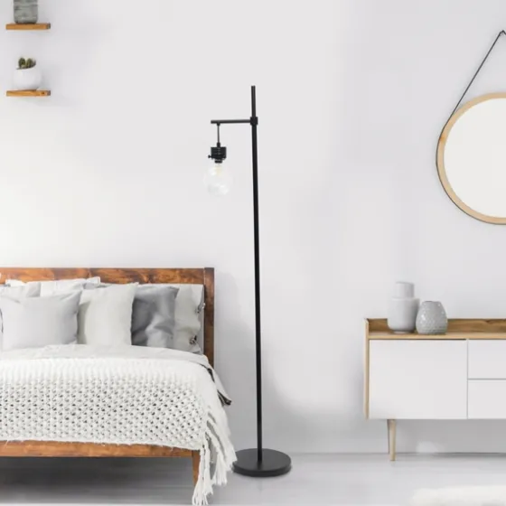 Matte Black Stephen Floor Lamp-Kirkland's Home Sale
