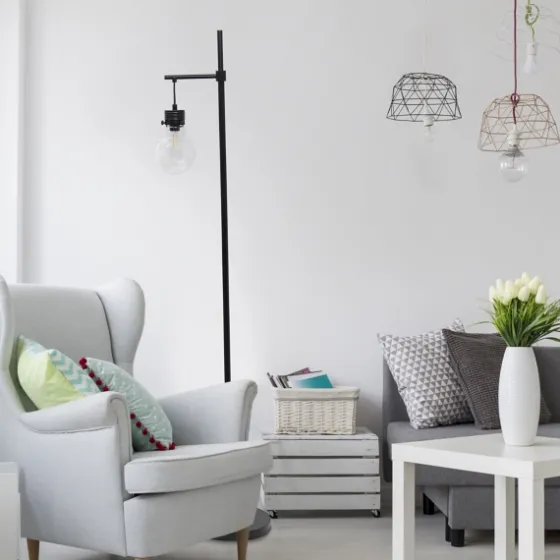 Matte Black Stephen Floor Lamp-Kirkland's Home Sale