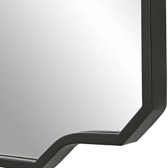 Matte Black Thin Linear Iron Frame Wall Mirror-Kirkland's Home New