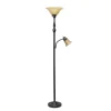 Matte Bronze And Amber Reading Arm Torchiere-Kirkland's Home Clearance