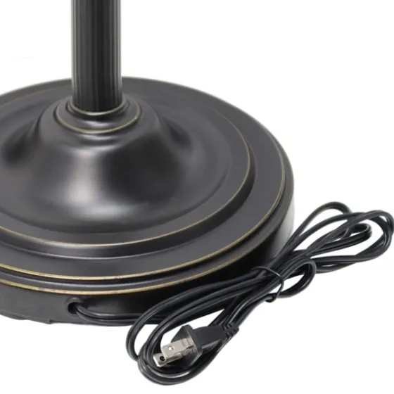 Matte Bronze And Amber Reading Arm Torchiere-Kirkland's Home Clearance