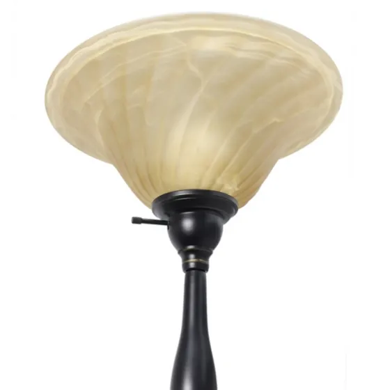 Matte Bronze And Amber Reading Arm Torchiere-Kirkland's Home Clearance