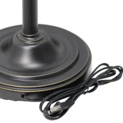 Matte Bronze And White Reading Arm Torchiere-Kirkland's Home Online