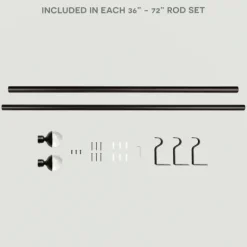 Matte Bronze Eleanor Curtain Rod Set, 72 In.-Kirkland's Home Clearance