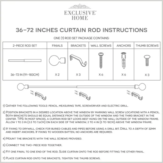 Matte Bronze Eleanor Curtain Rod Set, 72 In.-Kirkland's Home Clearance