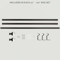 Matte Bronze Eleanor Curtain Rod Set, 120 In.-Kirkland's Home Best Sale