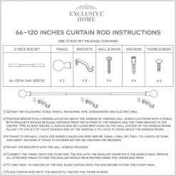 Matte Bronze Eleanor Curtain Rod Set, 120 In.-Kirkland's Home Best Sale