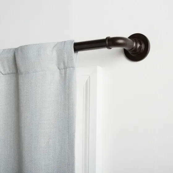 Matte Bronze Hyde Wrap Around Curtain Rod, 120 In.-Kirkland's Home Shop