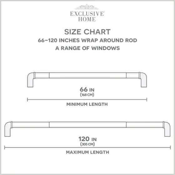 Matte Bronze Hyde Wrap Around Curtain Rod, 120 In.-Kirkland's Home Shop