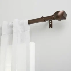Matte Bronze Modern Twist Curtain Rod, 120 In.-Kirkland's Home Best