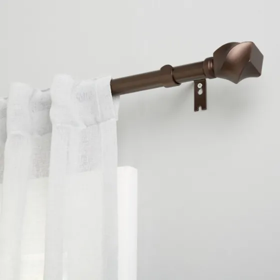 Matte Bronze Modern Twist Curtain Rod, 72 In.-Kirkland's Home New
