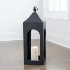 Matte Hampshire Metal Lantern, 30 In.-Kirkland's Home Shop